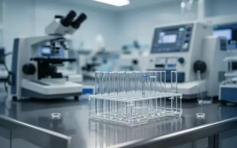 Ein steriler medizinischer Laborbereich mit Laborgläsern und diagnostischen Geräten in einer klinischen Umgebung. - Foto: über boerse-global.de