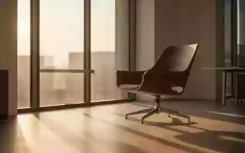 Ein heller, minimalistischer Büroraum mit einem leeren ergonomischen Stuhl und weichem Tageslichteinfall. - Foto: über boerse-global.de