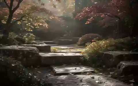 Eine ruhige Gartenlandschaft mit herbstlichem Licht, die den Wandel der Natur und biologische Übergänge symbolisiert. - Foto: über boerse-global.de
