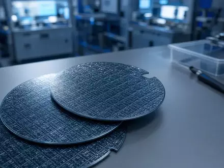Hochwertige Silizium-Wafer in einer modernen Halbleiter-Fertigungsanlage unter kühlem Licht. - Foto: über boerse-global.de