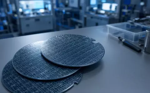 Hochwertige Silizium-Wafer in einer modernen Halbleiter-Fertigungsanlage unter kühlem Licht. - Foto: über boerse-global.de