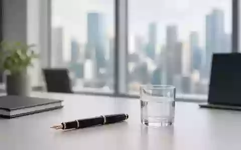 Ein minimalistischer Büroarbeitsplatz mit einem hochwertigen Füllfederhalter bei natürlichem Morgenlicht. - Foto: über boerse-global.de