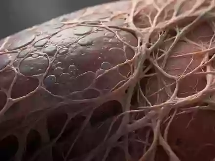 Mikroskopische Aufnahme von Lebergewebe mit sichtbaren zellulären Strukturen und Fibrose-Mustern. - Foto: über boerse-global.de