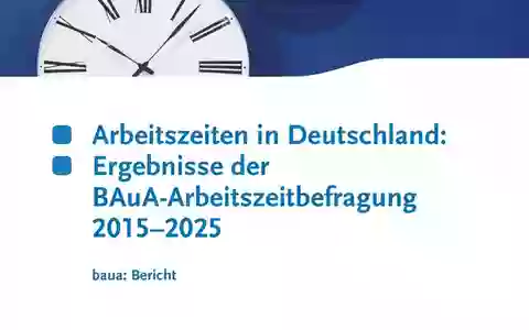 Arbeitszeiten in Deutschland: 10 Jahre BAuA-Arbeitszeitbefragung / Neuer Bericht zeigt Trends und Entwicklungen zentraler Arbeitszeitmerkmale von 2015 bis 2025 - Foto: presseportal.de