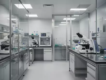 Ein steriler, minimalistischer Forschungsraum in einem pharmazeutischen Labor mit hochwertigen Oberflächen und Geräten. - Foto: über boerse-global.de