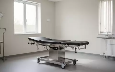 Ein steriler, minimalistischer orthopädischer Behandlungsraum mit einer Untersuchungsliege bei natürlichem Tageslicht. - Foto: über boerse-global.de