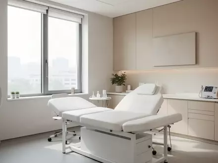 Ein heller, minimalistisch eingerichteter medizinischer Untersuchungsraum bei Tageslicht. - Foto: über boerse-global.de
