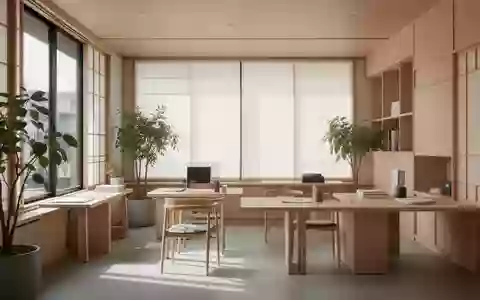 Ein minimalistisches, helles Büro in Japan mit Holzelementen und Pflanzen, das eine ruhige Arbeitsatmosphäre vermittelt. - Foto: über boerse-global.de