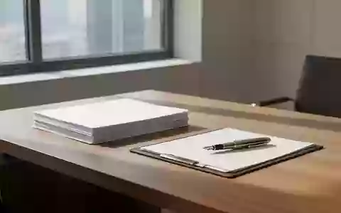 Ein aufgeräumter Schreibtisch in einem modernen Büro mit Papierunterlagen und einem Füllfederhalter bei natürlichem Licht. - Foto: über boerse-global.de