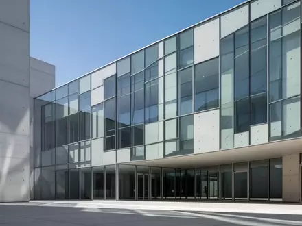 Moderne Glas- und Betonfassade eines europäischen Regierungsgebäudes bei klarem Himmel. - Foto: über boerse-global.de