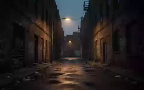 Eine einsame, nächtliche Gasse mit einer flackernden Straßenlaterne, die eine Atmosphäre von Unsicherheit und Verlust vermittelt. - Foto: über boerse-global.de