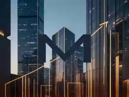Moderne, minimalistische Architektur in einem Finanzviertel bei Dämmerung als Symbol für unternehmerisches Wachstum. - Foto: über boerse-global.de