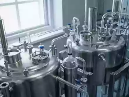 Edelstahl-Reaktoren und Glasrohrsysteme in einer pharmazeutischen Produktionsanlage - Foto: über boerse-global.de