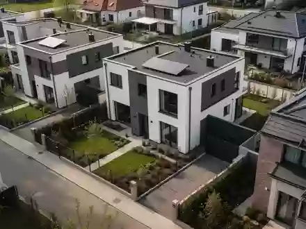 Symbolbild: moderne Wohnhäuser mit Gärten - Foto: über boerse-global.de