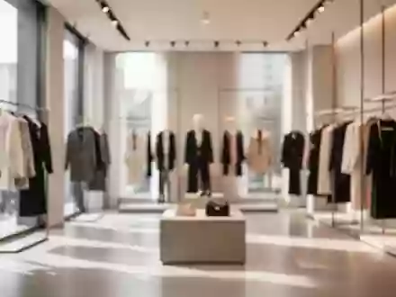 Elegantes Interieur eines gehobenen Bekleidungsgeschäfts mit minimalistischem Design und natürlichem Licht. - Foto: über boerse-global.de