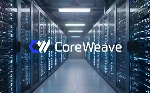 Abstrakte Darstellung eines modernen Hochleistungs-Rechenzentrums mit leuchtenden Server-Racks in kühlem Blau. - Foto: über boerse-global.de