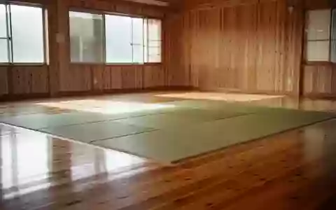 Ein heller, minimalistischer Trainingsraum für Kampfkünste mit poliertem Holzboden und einer leeren Tatami-Mattenfläche. - Foto: über boerse-global.de