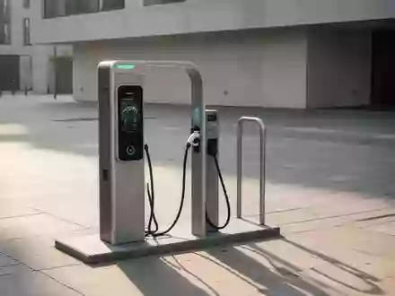 Eine moderne Ladestation für Elektrofahrzeuge in einem ruhigen, sonnendurchfluteten Stadtplatz ohne Personen oder Autos. - Foto: über boerse-global.de