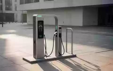 Eine moderne Ladestation für Elektrofahrzeuge in einem ruhigen, sonnendurchfluteten Stadtplatz ohne Personen oder Autos. - Foto: über boerse-global.de