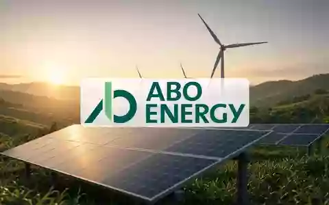 Moderne Windkraftanlagen und Solarpaneele in einer grünen Landschaft bei Sonnenaufgang als Symbol für erneuerbare Energien. - Foto: über boerse-global.de