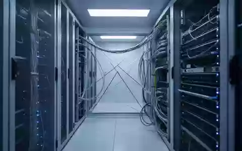 Ein minimalistischer Serverraum mit blauer Beleuchtung und geordneten Kabelstrukturen in einem Rechenzentrum. - Foto: über boerse-global.de