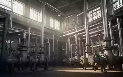 Ein weitläufiger industrieller Anlagenkomplex mit komplexem Rohrleitungssystem und Ventilen in einer Werkshalle. - Foto: über boerse-global.de