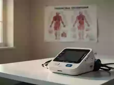 Ein steriler, lichtdurchfluteter Untersuchungsraum mit einem Blutdruckmessgerät auf einem weißen Tisch zur Gesundheitsvorsorge. - Foto: über boerse-global.de