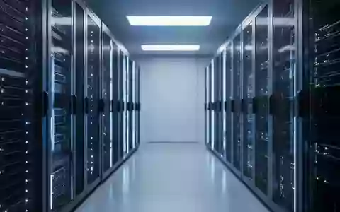 Modernes Server-Rechenzentrum mit blauer Beleuchtung als Symbol für technische Infrastruktur. - Foto: über boerse-global.de
