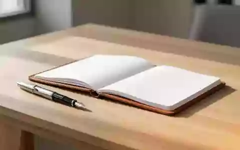 Ein minimalistischer Schreibtisch aus Eichenholz mit einem Füllfederhalter und einem leeren Notizbuch bei natürlichem Tageslicht. - Foto: über boerse-global.de