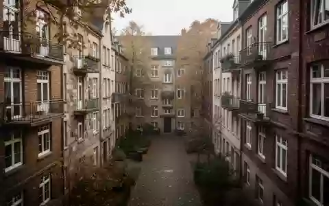 Eine ruhige Wohnstraße mit traditionellen Mehrfamilienhäusern in einer deutschen Universitätsstadt an einem Herbsttag. - Foto: über boerse-global.de