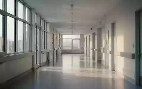Ein heller, minimalistisch gestalteter Krankenhausflur mit natürlichem Lichteinfall und moderner Architektur. - Foto: über boerse-global.de