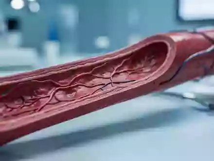 Eine medizinische Nahaufnahme eines Gefäßmodells, die die Struktur einer Arterienwand in einer klinischen Umgebung zeigt. - Foto: über boerse-global.de