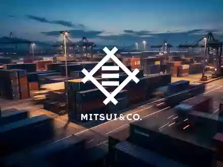 Abstrakte Darstellung eines modernen Logistikzentrums mit Containern in der Dämmerung als Symbol für internationalen Handel. - Foto: über boerse-global.de