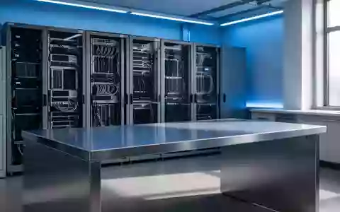 Ein minimalistisches, modernes Forschungslabor mit hochwertigen Computer-Server-Racks im Hintergrund bei natürlichem Licht. - Foto: über boerse-global.de