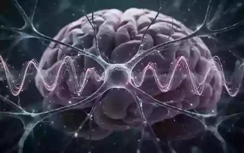 Abstrakte Darstellung neuronaler Netzwerke im Gehirn mit leuchtenden Synapsen und rhythmischen Wellenmustern in dunkler Umgebung. - Foto: über boerse-global.de