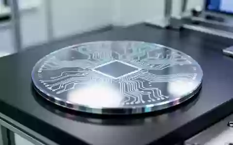 Ein präziser Silizium-Wafer mit mikroskopischen Schaltkreisstrukturen in einer sterilen Laborumgebung. - Foto: über boerse-global.de