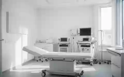 Ein minimalistisch gestalteter, heller Behandlungsraum in einem Krankenhaus mit medizinischen Geräten im Hintergrund. - Foto: über boerse-global.de