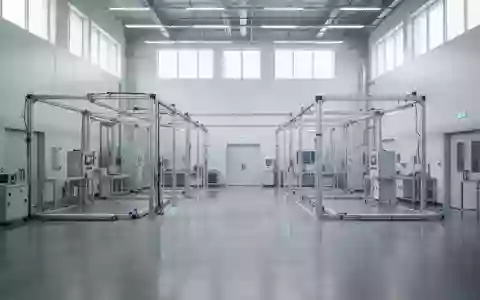 Ein minimalistisches, hochmodernes Testlabor für Robotik mit neutralen Strukturen und industriellem Design in Hongkong. - Foto: über boerse-global.de