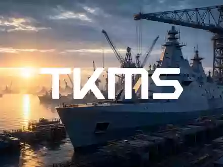 Moderne Werftanlage bei Sonnenaufgang als Symbol für die Erholung der maritimen Rüstungsindustrie. - Foto: über boerse-global.de