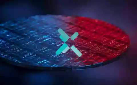Abstrakte Darstellung eines Halbleiter-Wafers in einer technologischen, volatilen Marktstimmung. - Foto: über boerse-global.de
