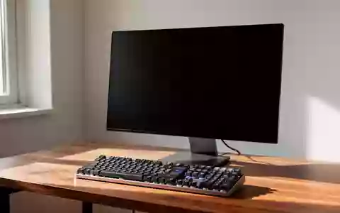 Ein minimalistischer Arbeitsplatz mit einer Tastatur und einem dunklen Bildschirm in einem hellen Raum. - Foto: über boerse-global.de