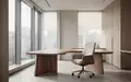 Ein heller, minimalistisch eingerichteter moderner Arbeitsplatz mit einem leeren Schreibtisch und einem ergonomischen Stuhl. - Foto: über boerse-global.de
