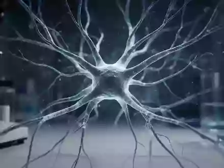 Abstrakte mikroskopische Darstellung neuronaler Strukturen und Nervenfasern in einem wissenschaftlichen Kontext. - Foto: über boerse-global.de