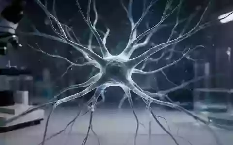 Abstrakte mikroskopische Darstellung neuronaler Strukturen und Nervenfasern in einem wissenschaftlichen Kontext. - Foto: über boerse-global.de