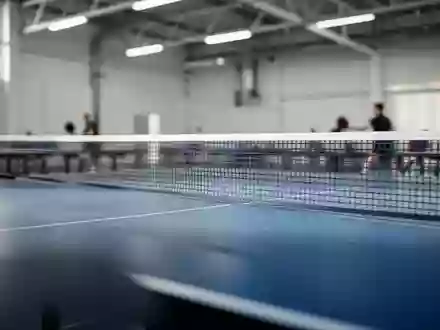 Ein Tischtennistisch in einer minimalistischen Trainingshalle mit Fokus auf die Oberfläche und das Netz. - Foto: über boerse-global.de