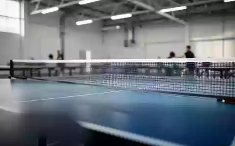 Ein Tischtennistisch in einer minimalistischen Trainingshalle mit Fokus auf die Oberfläche und das Netz. - Foto: über boerse-global.de