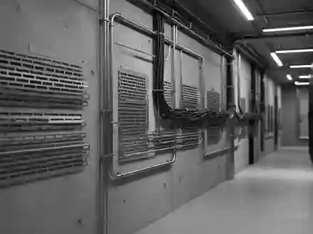 Ein minimalistischer, modern beleuchteter Flur in einem Rechenzentrum mit Fokus auf industrielle Architektur. - Foto: über boerse-global.de