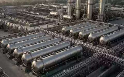 Industrielle Chemieanlage mit Metallbehältern und Rohrleitungssystemen in einer modernen Produktionsstätte. - Foto: über boerse-global.de