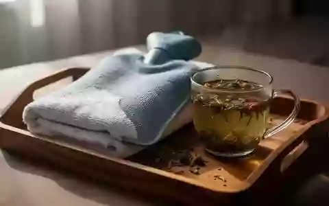 Symbolbild: Wärmflasche, Handtuch und Kräutertee - Foto: über boerse-global.de