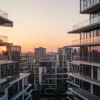 Moderne Wohngebäude in einer städtischen Umgebung bei Dämmerung mit Fokus auf Architektur und städtische Dichte. - Foto: über boerse-global.de